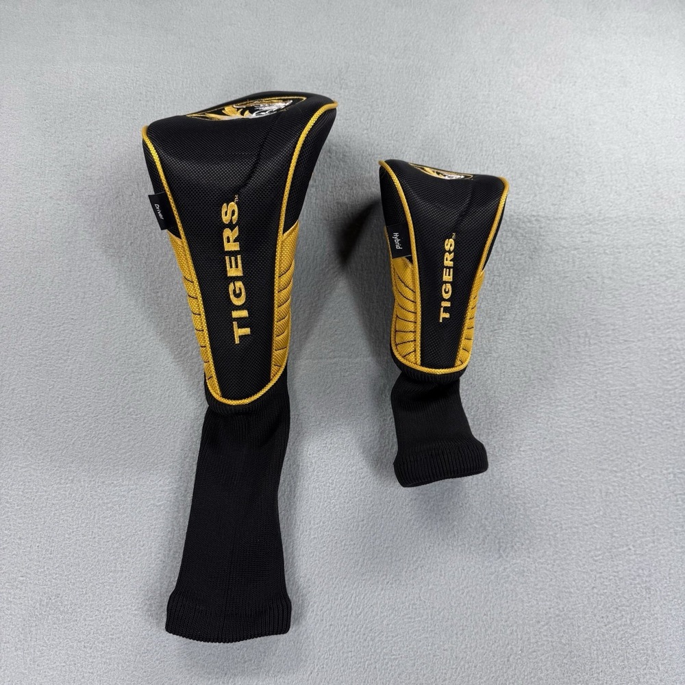 MISSOURI TIGERS DRIVER 1 WOOD & HYBRID HEADCOVER TEAM EFFORT HEAD COVER BLACK